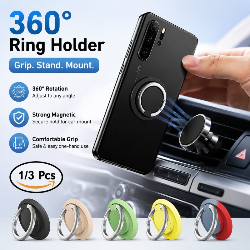 Car Mount Phone - Support de téléphone magnétique en métal,