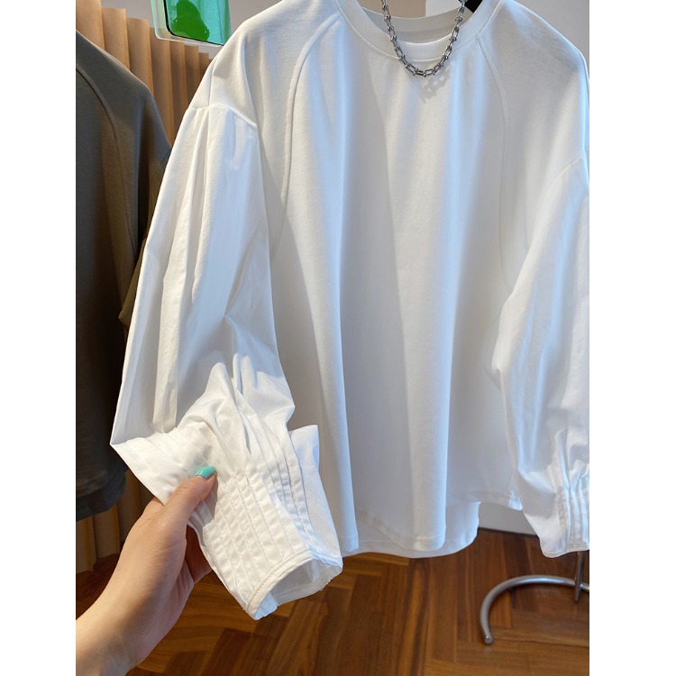 Sweat-shirt blanc ample en cot - Phone Accessories On Top avis et prix